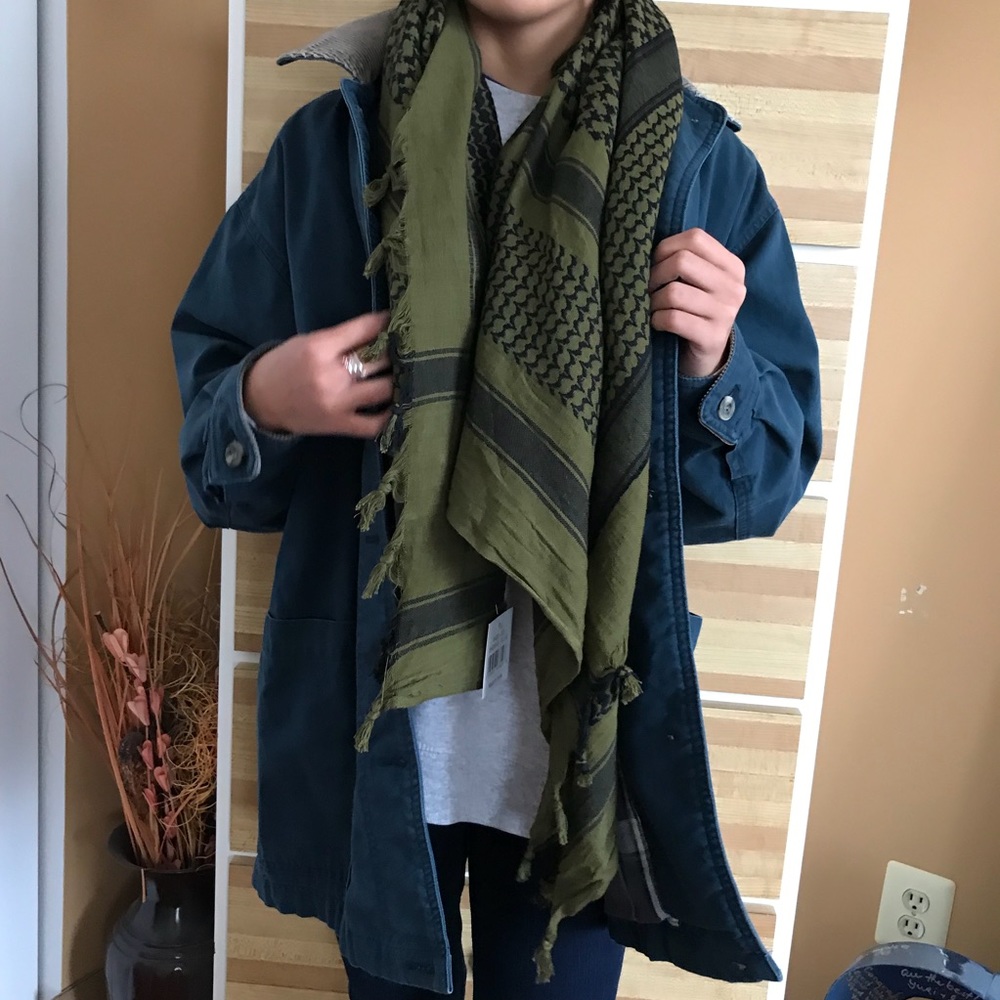 Eddie Bauer oversized jacket with plaid lining