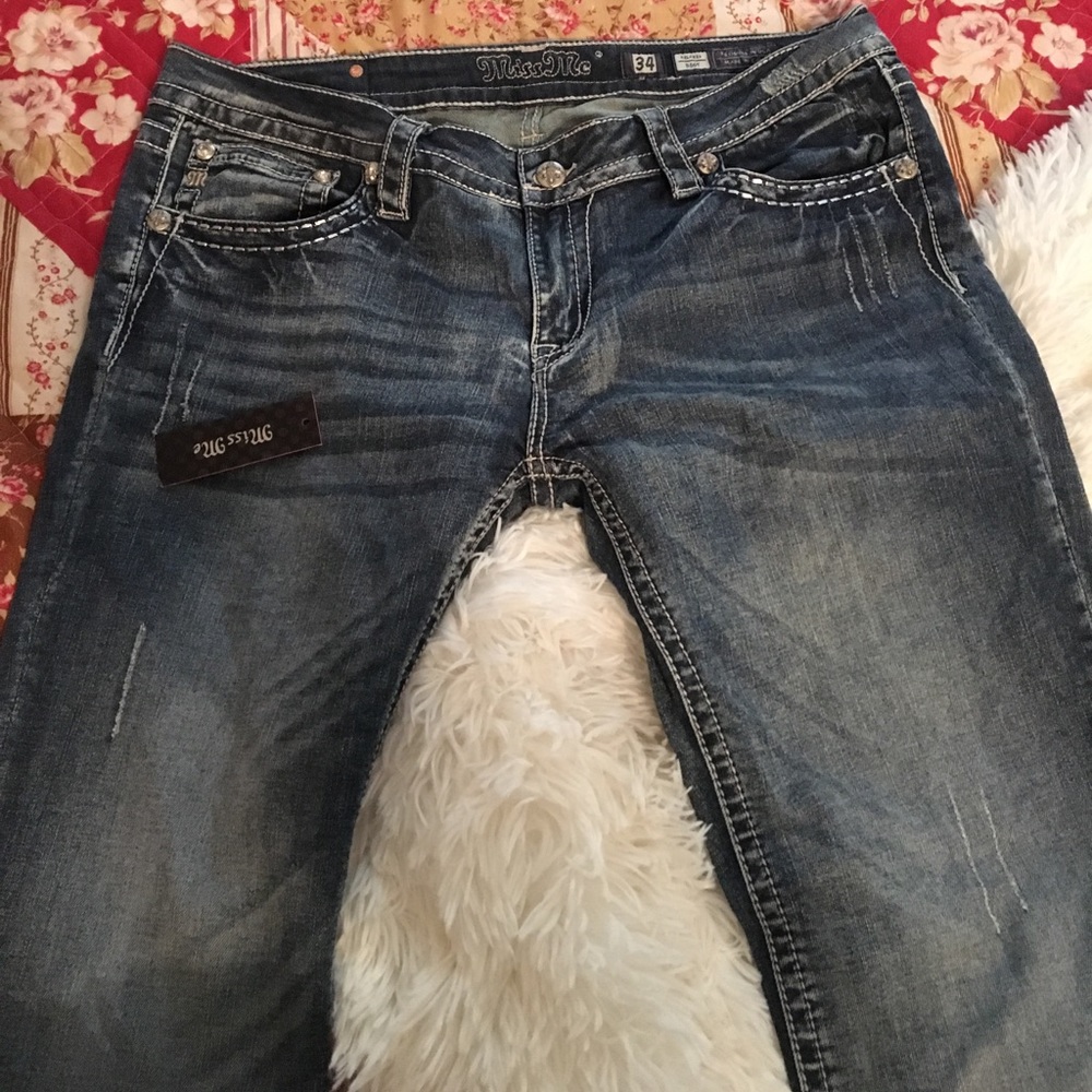 Brand new Miss Me jeans, 34x34 relaxed