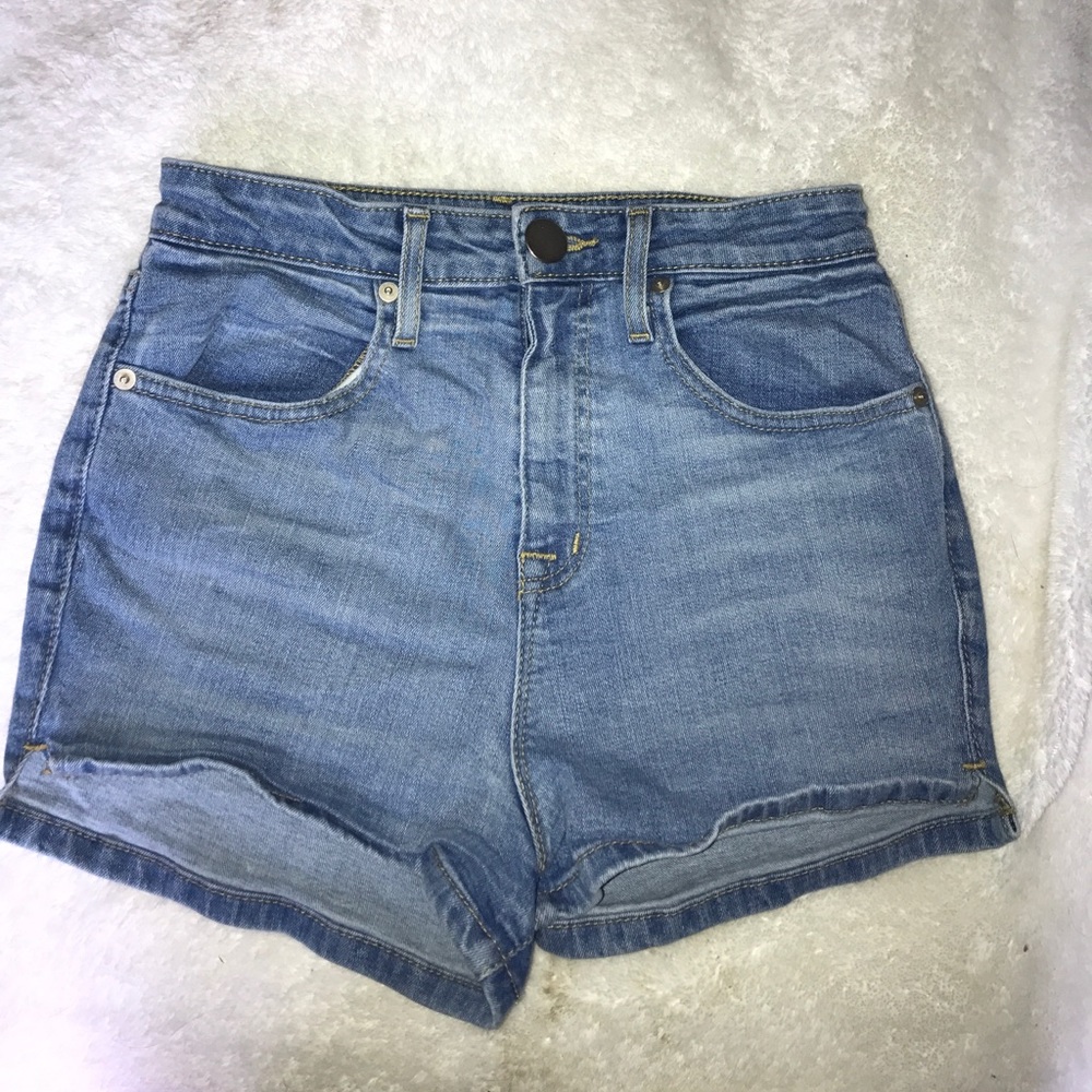 High waisted jean shorts