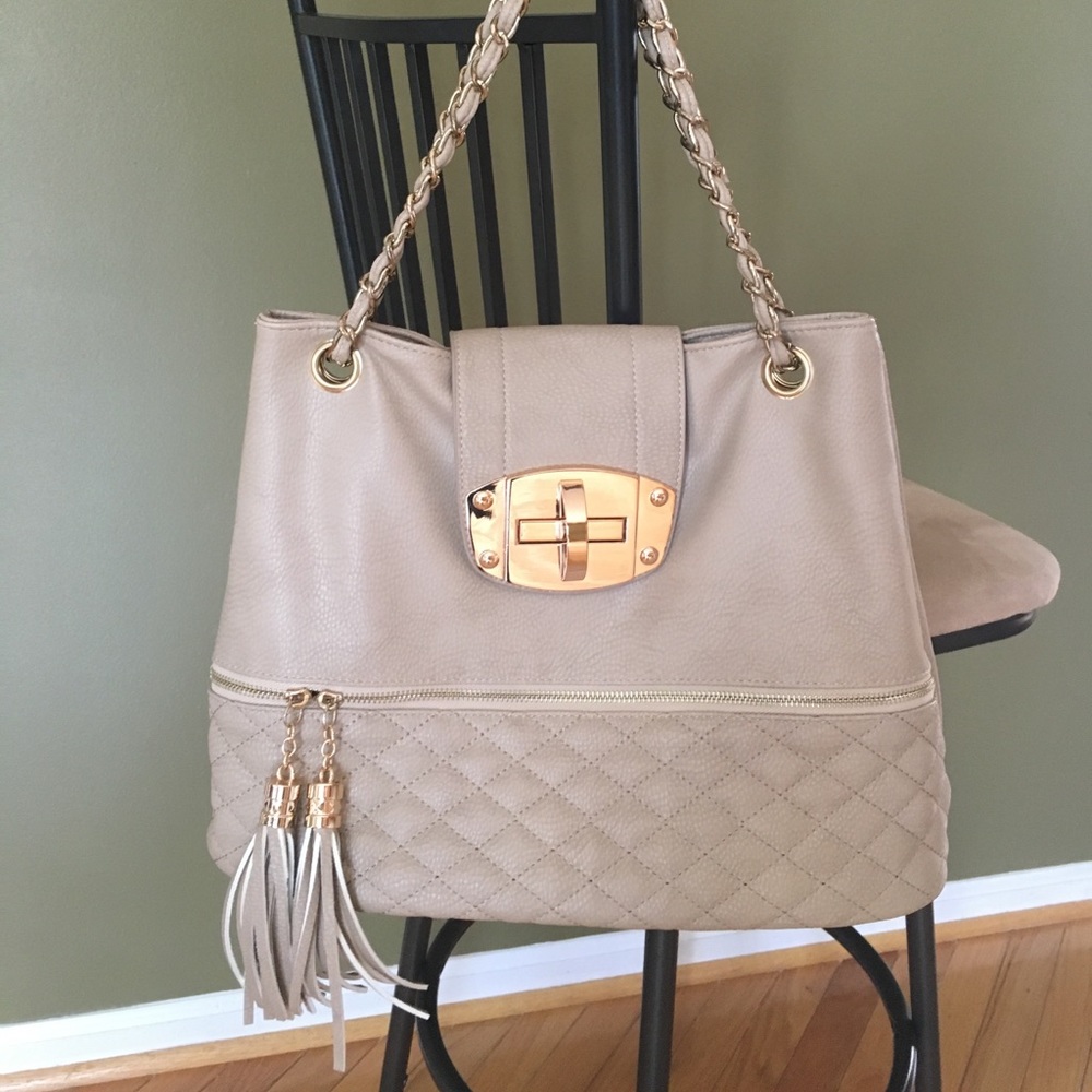 Beige Handbag