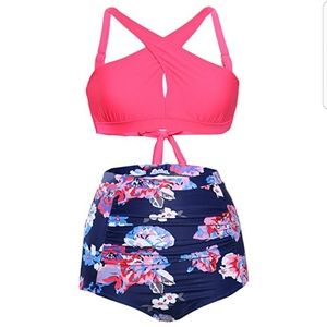 2 piece high waist swim