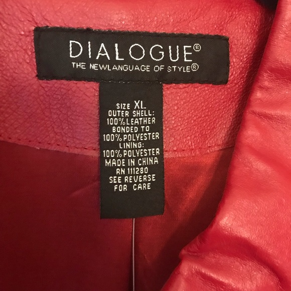 Red washable leather jacket. - Picture 3 of 4