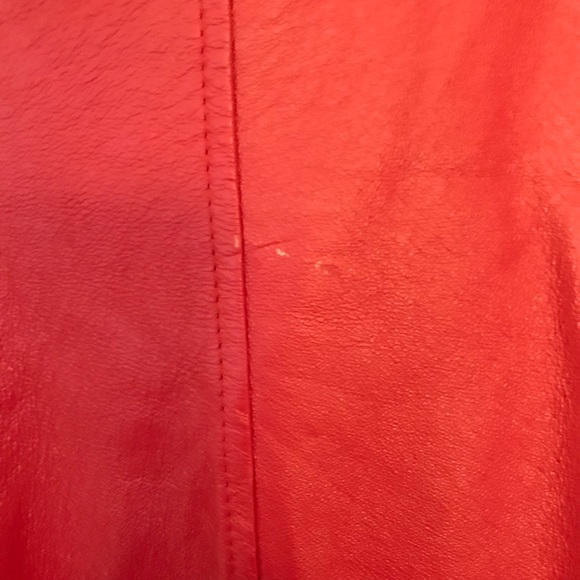 Red washable leather jacket. - Picture 4 of 4
