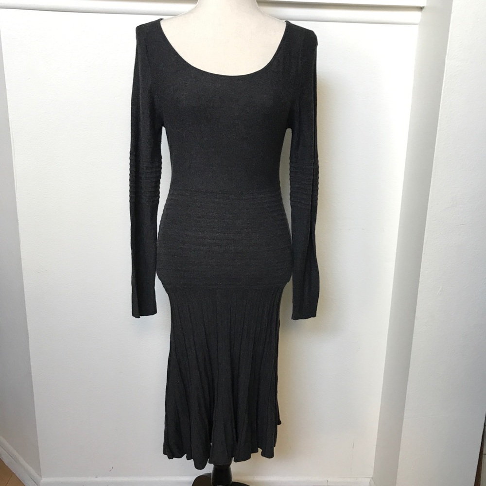 [Max Studio] Sweater Bodycon Pleated Dress