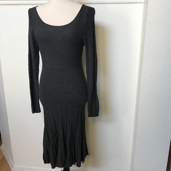 [Max Studio] Sweater Bodycon Pleated Dress - Picture 2 of 8