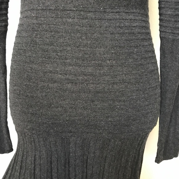 [Max Studio] Sweater Bodycon Pleated Dress - Picture 4 of 8