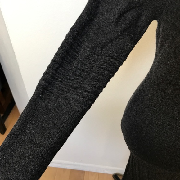 [Max Studio] Sweater Bodycon Pleated Dress - Picture 6 of 8