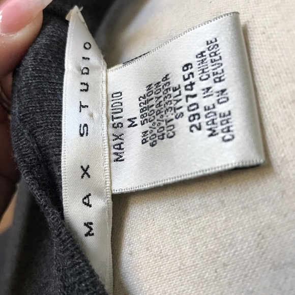 [Max Studio] Sweater Bodycon Pleated Dress - Picture 8 of 8