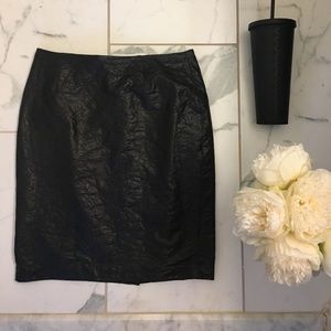 Vegan leather pencil skirt