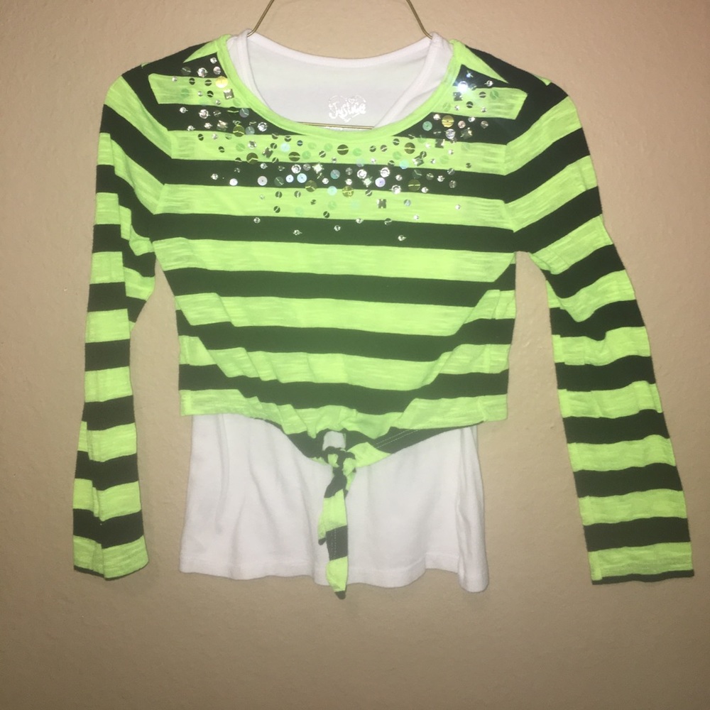 Sequin green shirt