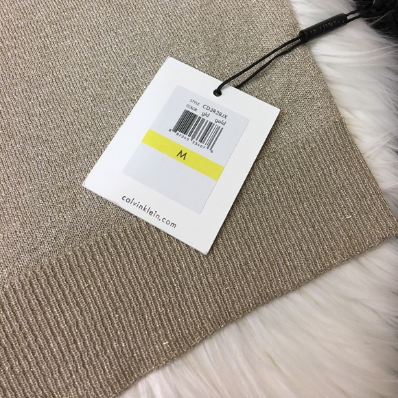 Calvin Klein Gold Button Down Light Weight Sweater - Picture 6 of 6