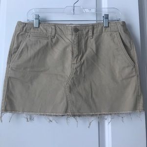 Khaki mini skirt