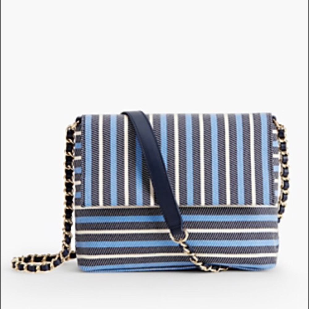 NWT Talbots Envelope Crossbody Bag (Awning Stripe)