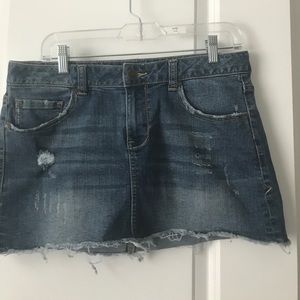 Denim mini skirt