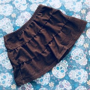 ⭐️ Darkest-Wash Denim-Print Knit Mini Skirt