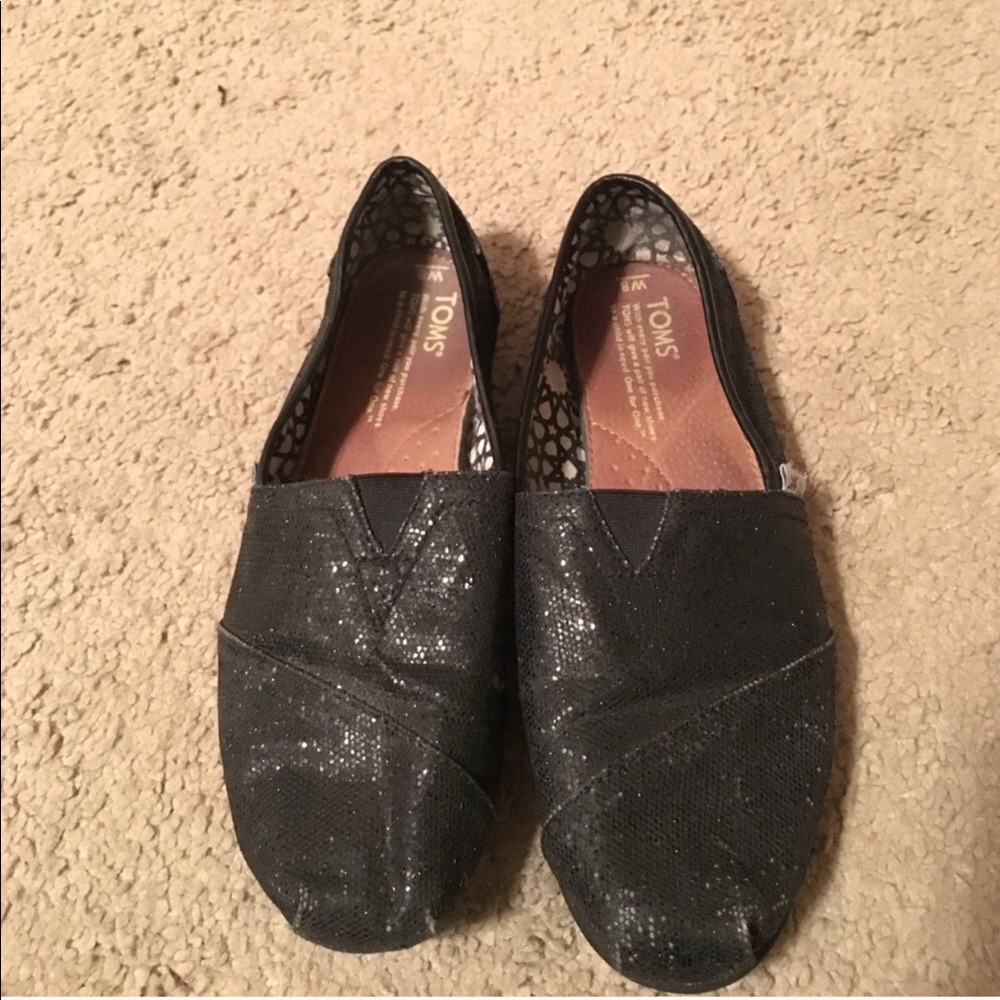 Black Sparkly Toms