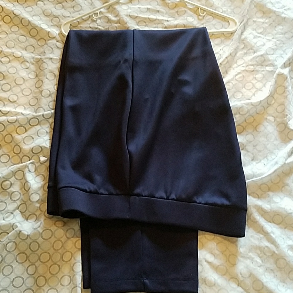 Navy blue, stretch waist dress pants