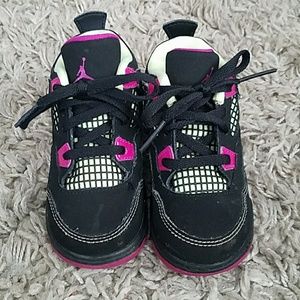 Girls Jordan sneakers/ size 8/pink green black