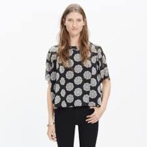 Madewell silk petal print top