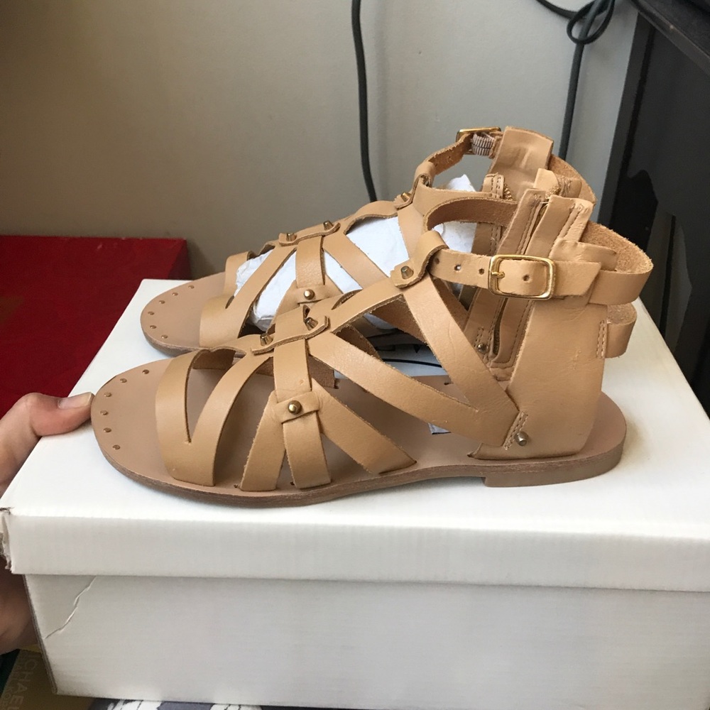 Sandals with gold studs