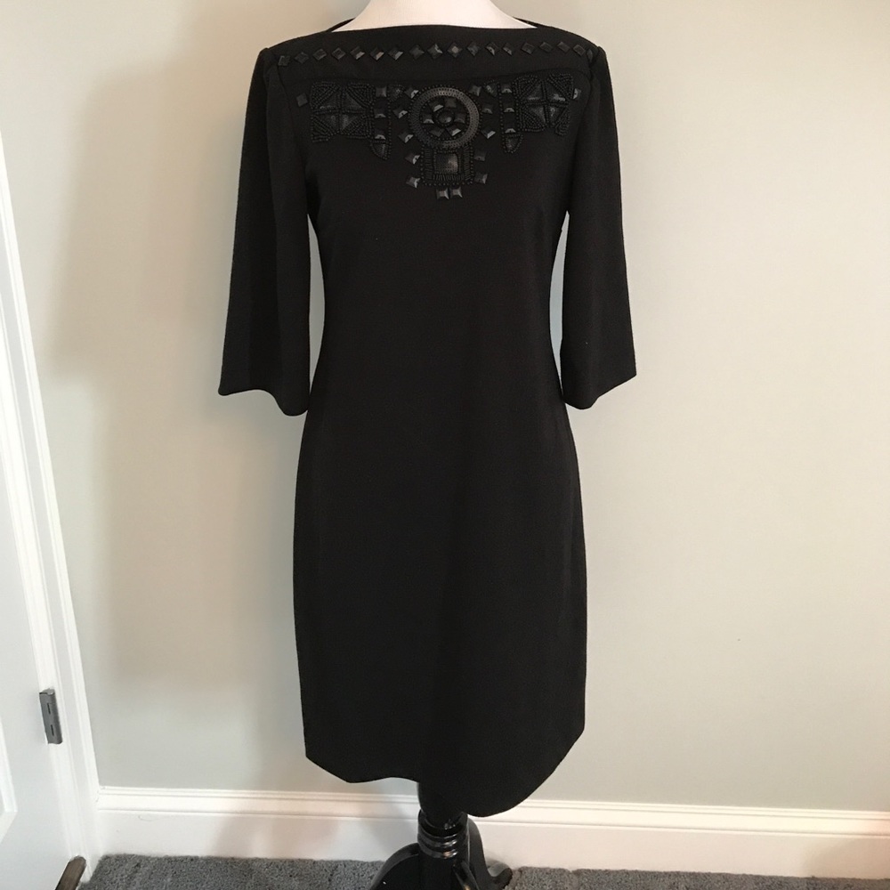 Donna Morgan - size 4 EUC black beaded dress