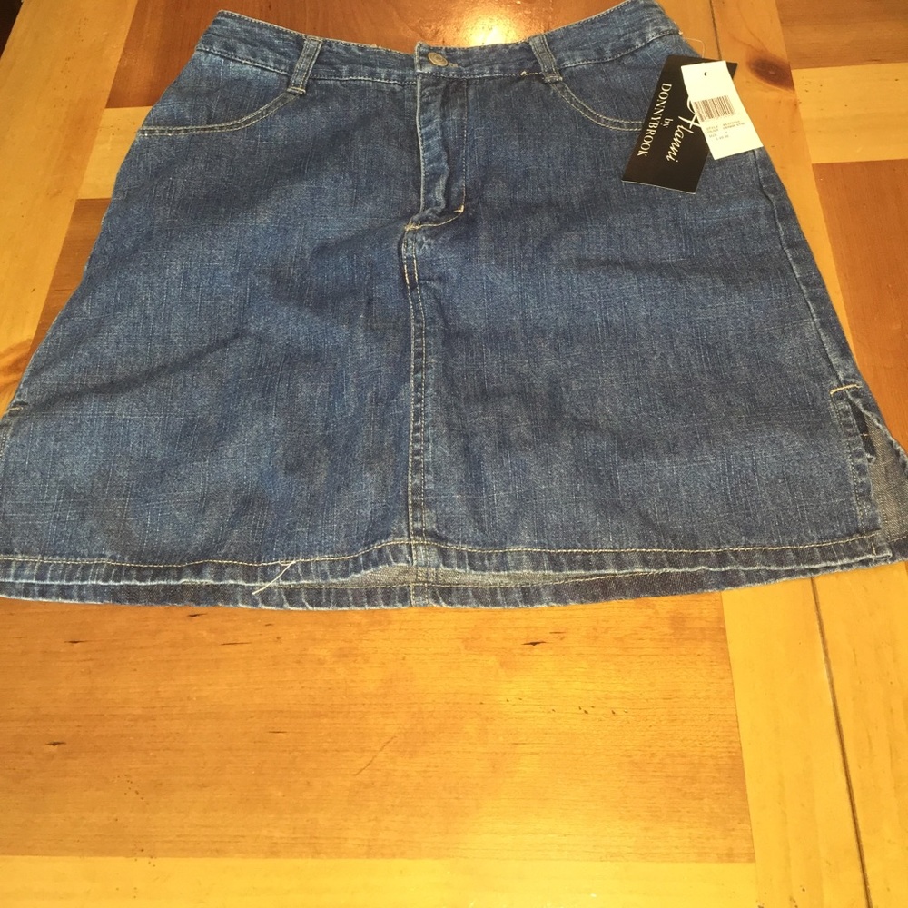 NWT Blue jean skirt with shorts underneath
