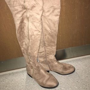 Taupe thigh high boots from Windsor