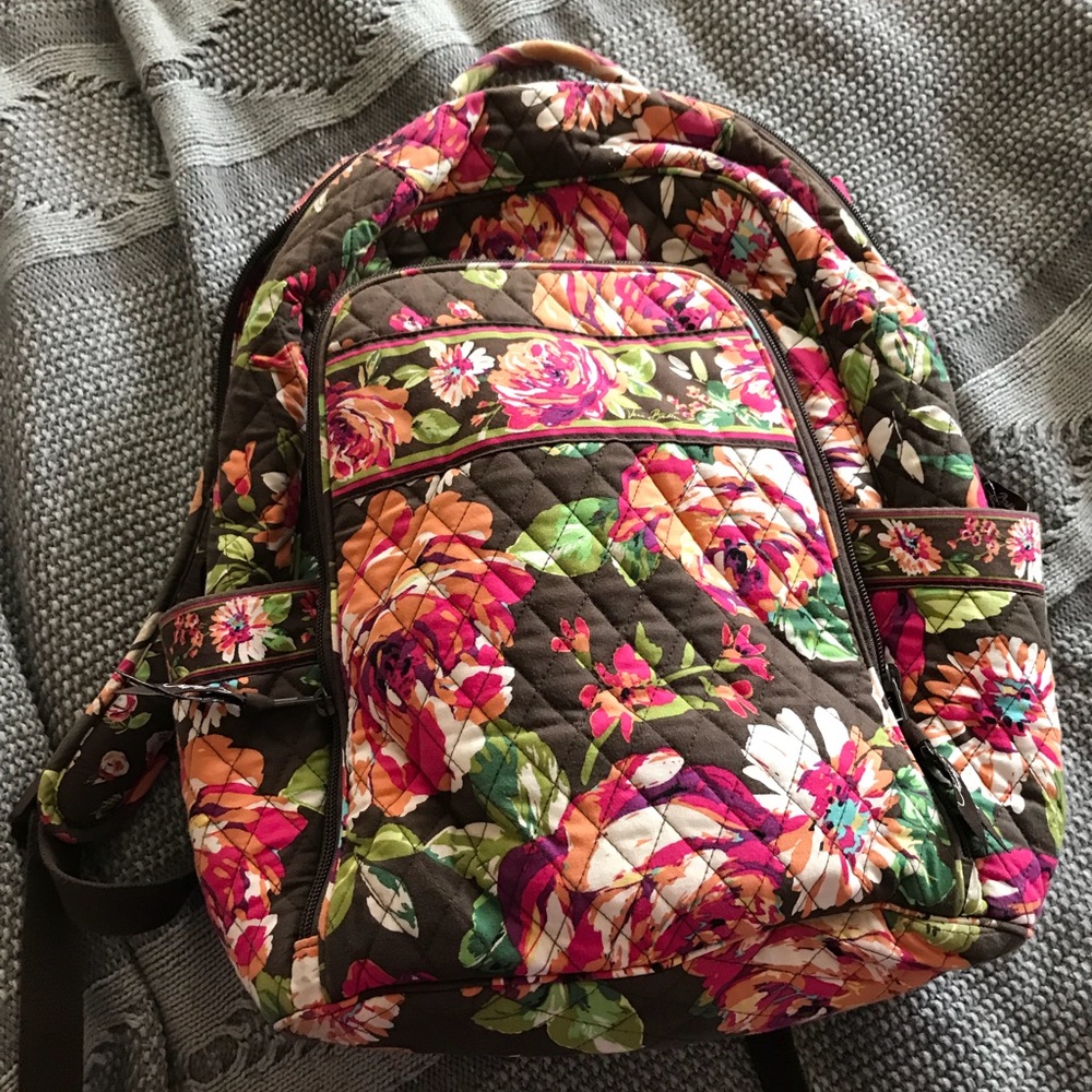 English Rose Vera Bradley Laptop Backpack
