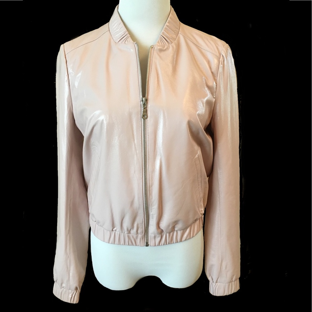 Pale pink Leather jacket/top