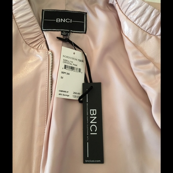 BNCI | Jackets & Coats | Pale Pink Leather Jackettop | Poshmark