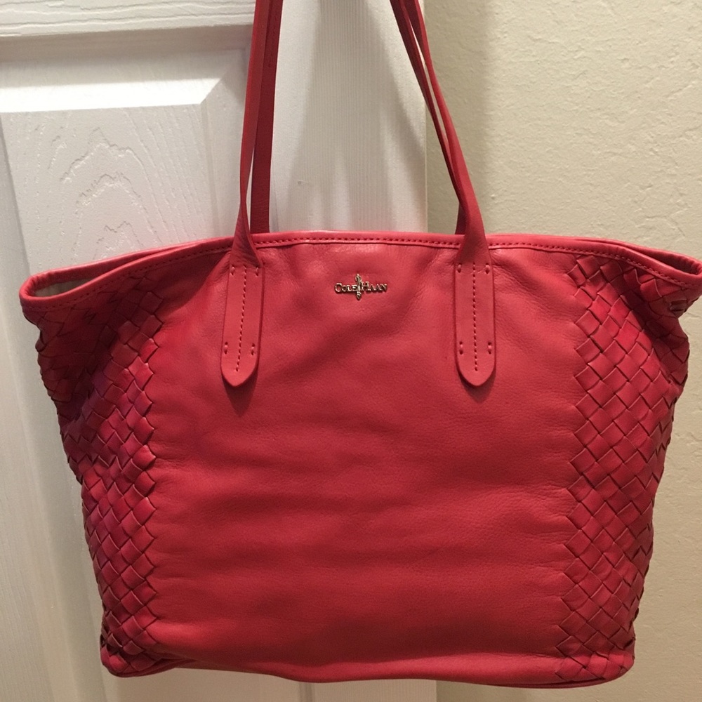 Cole Haan Red leather tote