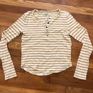 Madewell sound ribbed henley tee in vivian stripe