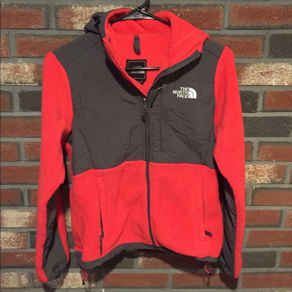 North Face hooded fleece coat - women's xs