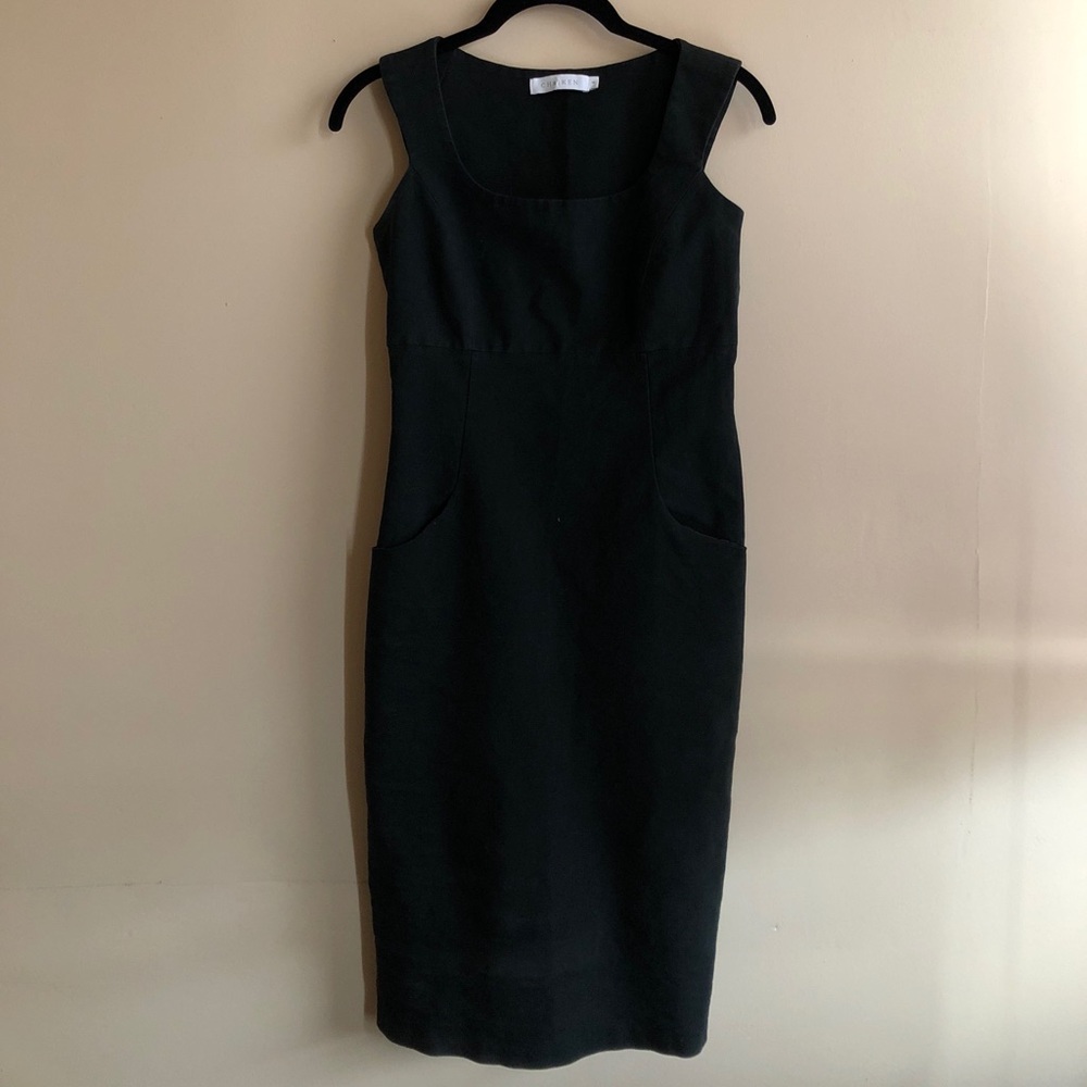Black sheath dress