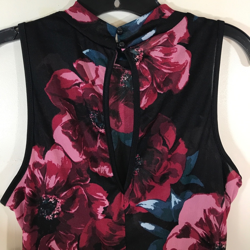 Flower Mesh Top Jumpsuit