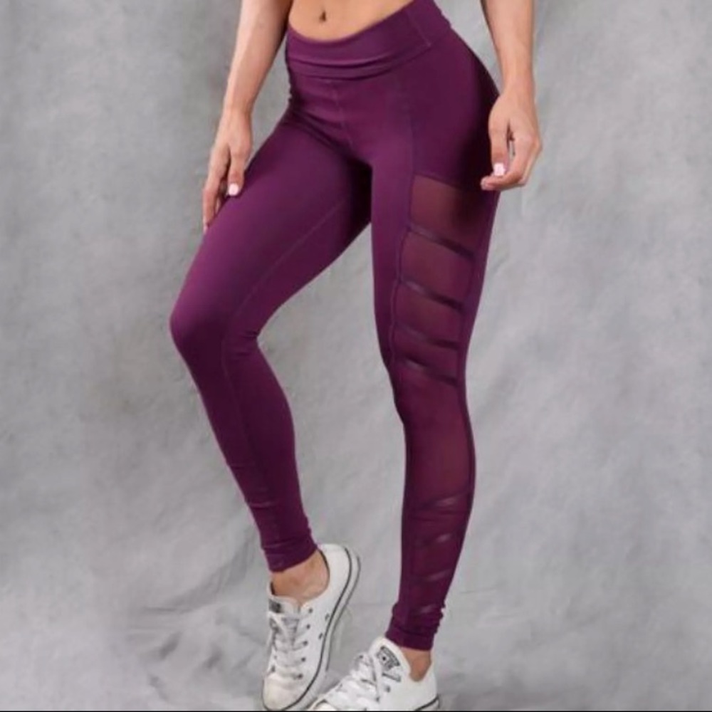 Buffbunny Elysium side mesh leggings, Acacia, XS.