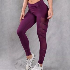 Buffbunny Elysium side mesh leggings, Acacia, XS.