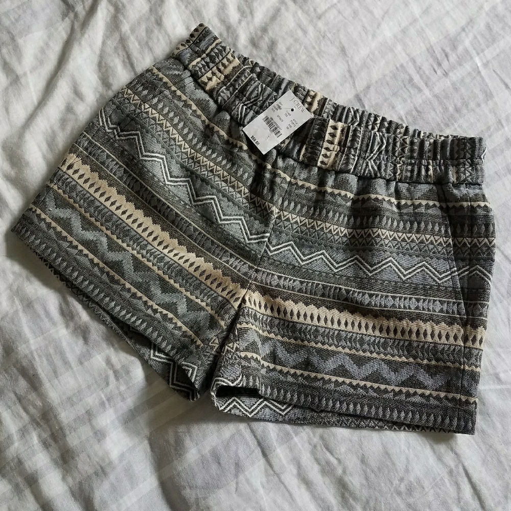 NWT - J Crew Tribal Print Shorts