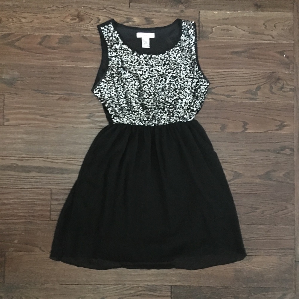 Black sequence dress