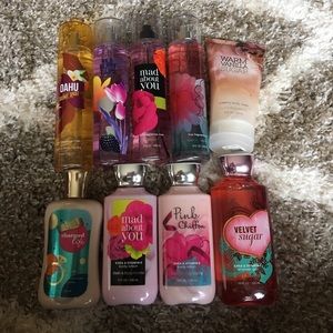 Bath and Body Works products. $4 per bottle