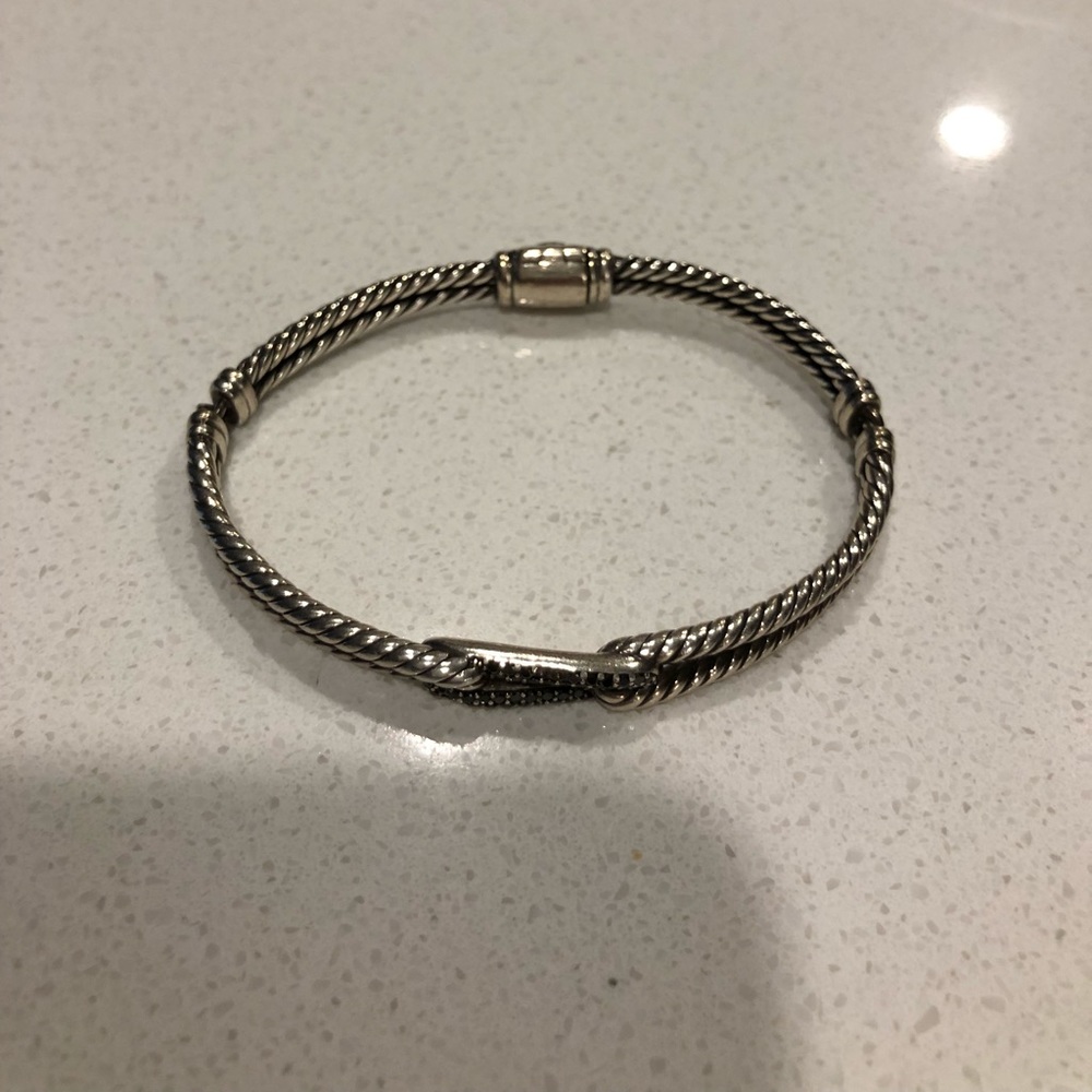 Women’s David Yurman bracelet with black diamonds