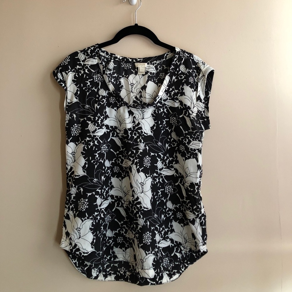 J Crew Floral Blouse