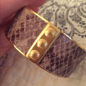 Snakeskin coach bangle