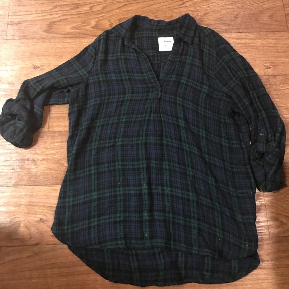 Sonoma XL oversized plaid shirt