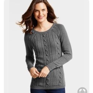 Talbots Cabled Bobble Sweater