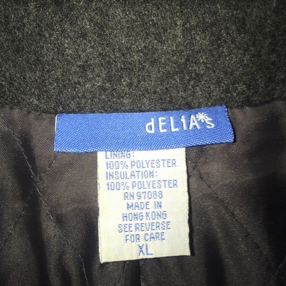 Juniors XL Wool Long Hooded Coat, zippers &buckles - Picture 8 of 8