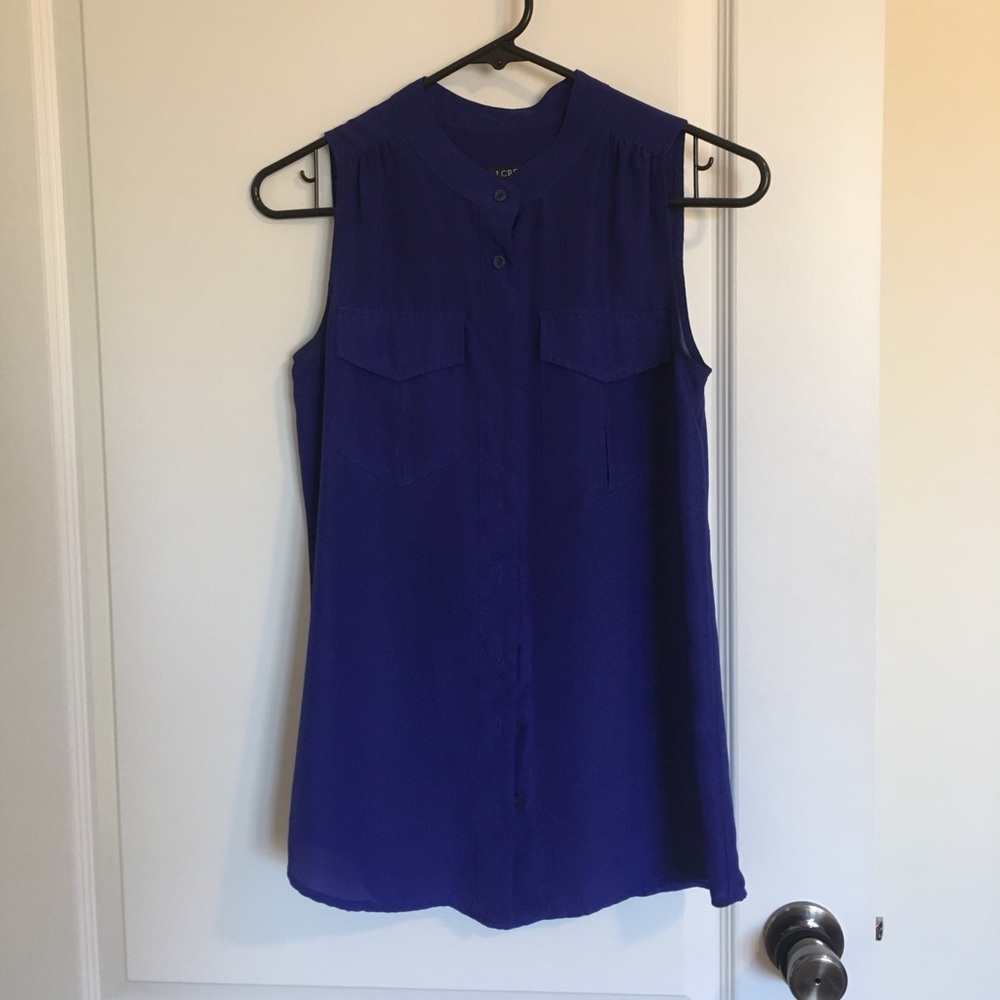 Sleeveless J Crew Blouse