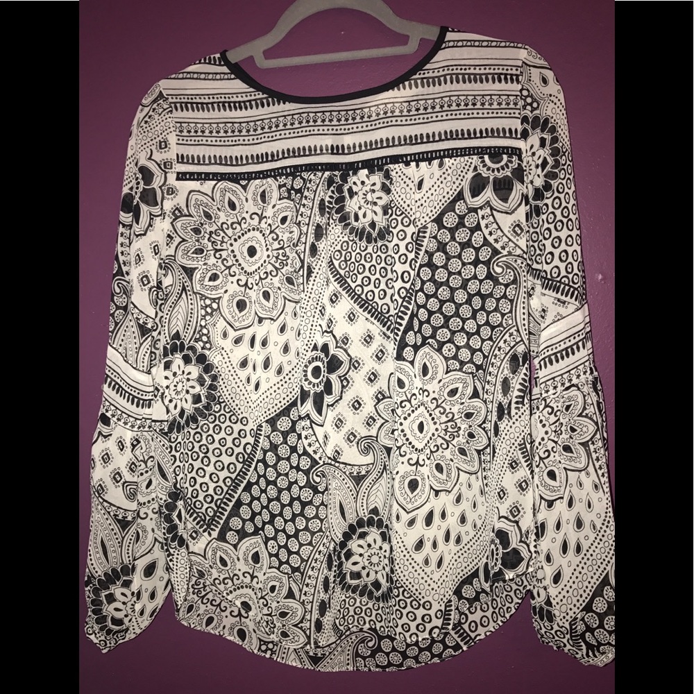 LOFT black and white top