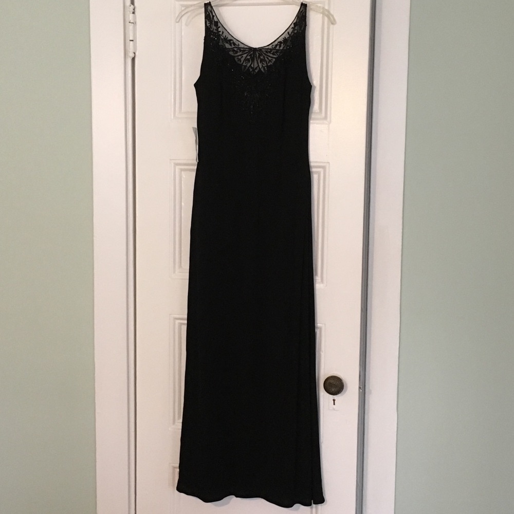 Black beaded gown