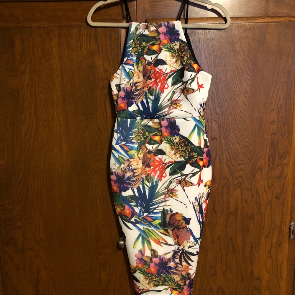 Midi style tropical dress